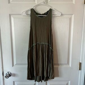 Olive Green Sleeveless Dress